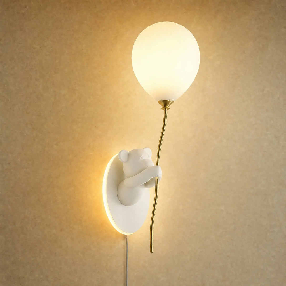 Applique Murale Ours - Ballon De Verre Câlin