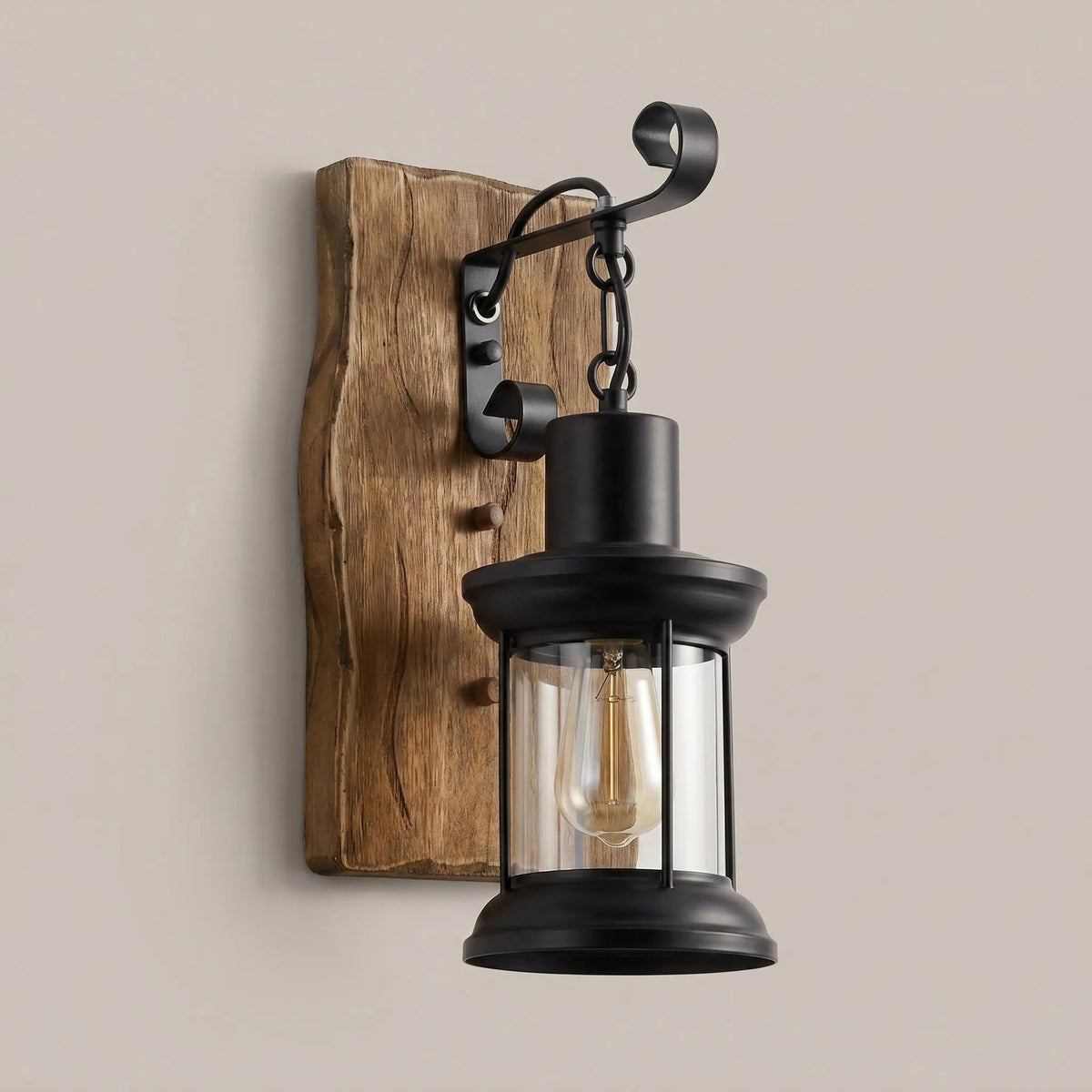 Applique Murale Bois Industrielle - Esprit Rustique
