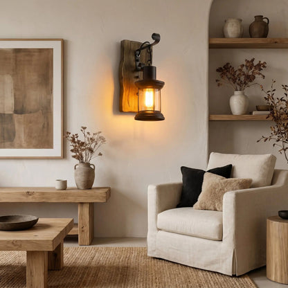 Applique Murale Bois Industrielle - Esprit Rustique
