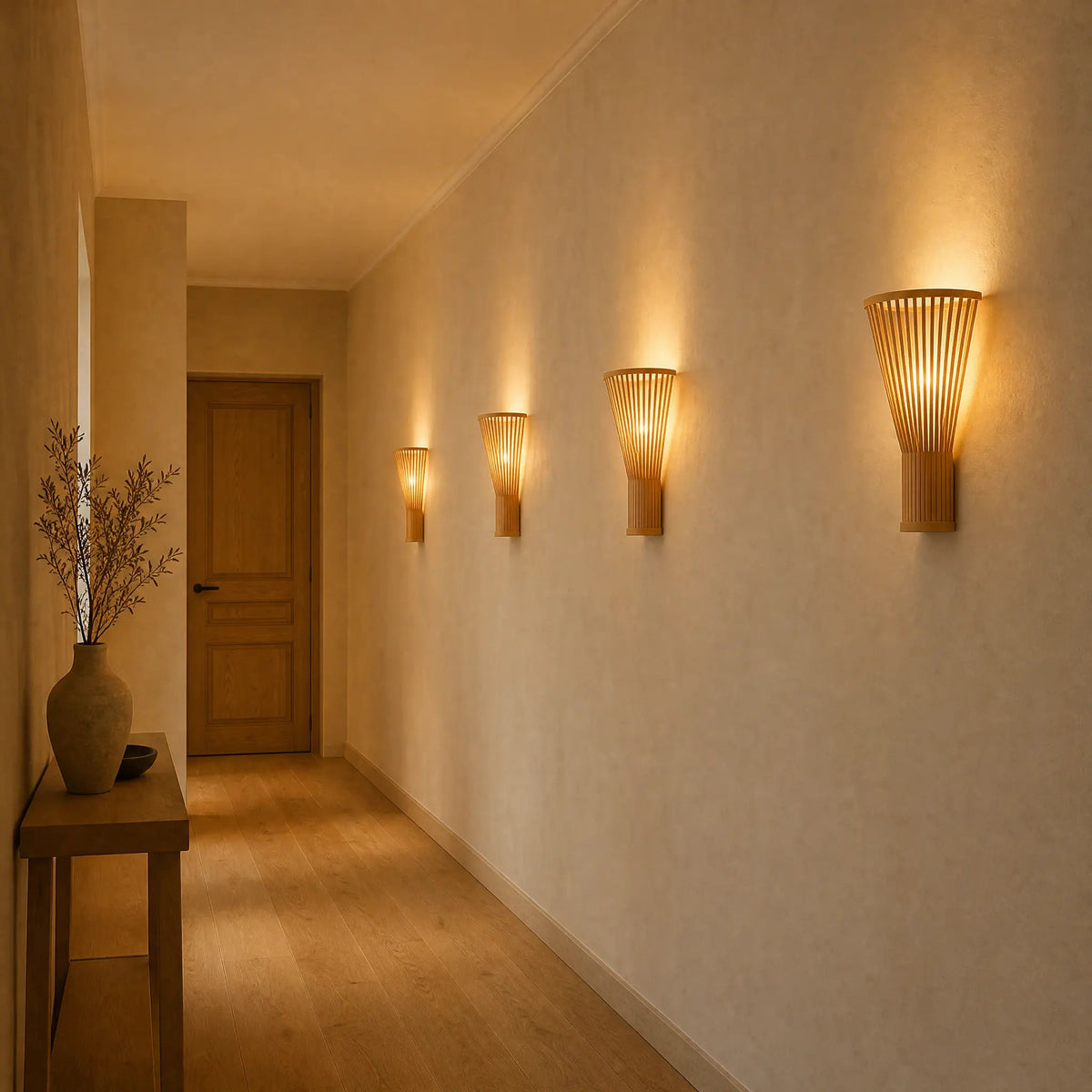 Applique Murale Japonaise - Corolle de Bambou