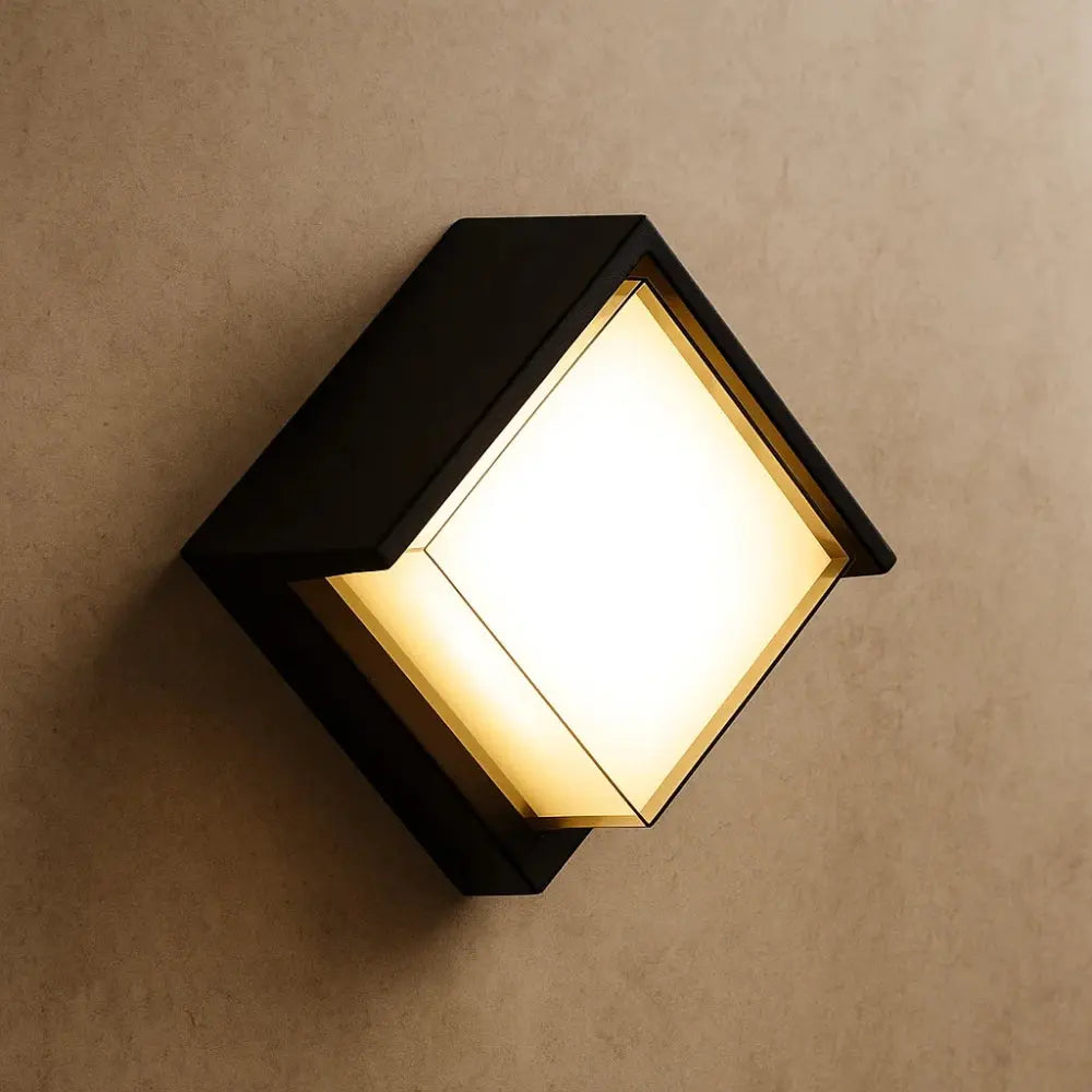 Applique murale exterieur cube - Lumière Angulaire