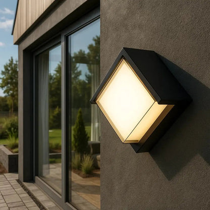 Applique murale exterieur cube - Lumière Angulaire