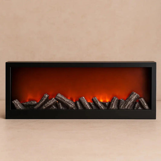 Cheminée Électrique - Flammes LED Sans Fumée