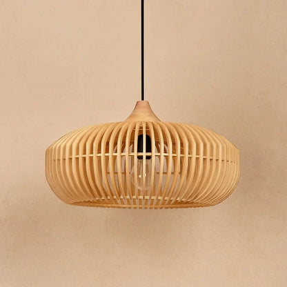 Suspension Bambou Japandi - Dôme Bois Naturel