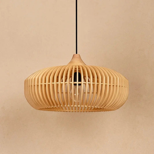 Suspension Bambou Japandi - Dôme Bois Naturel
