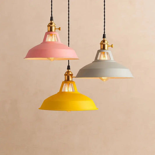 Suspension Luminaire Industriel - Éclat Rétro Pastel