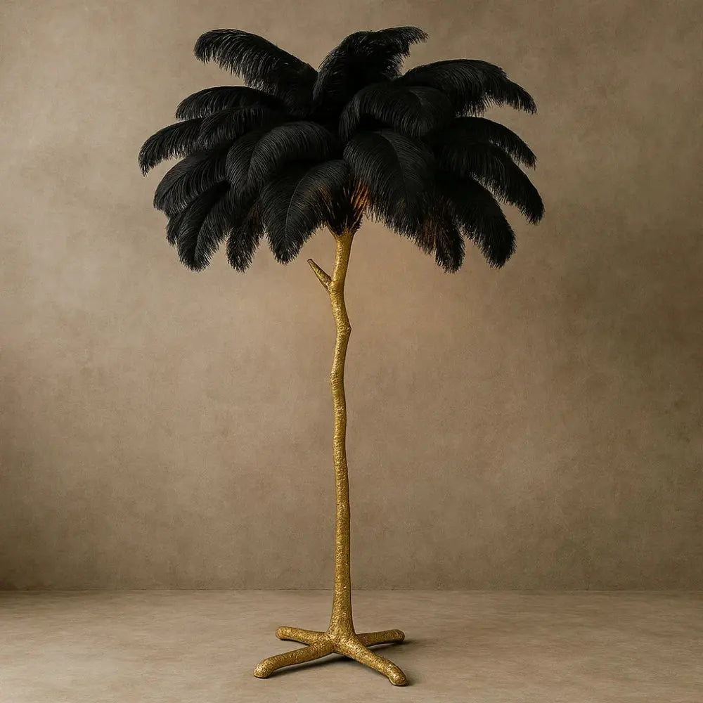 Lampadaire Plume - Plumes d'Autruche Opulentes