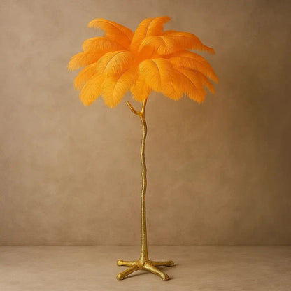 Lampadaire Plume - Plumes d'Autruche Opulentes