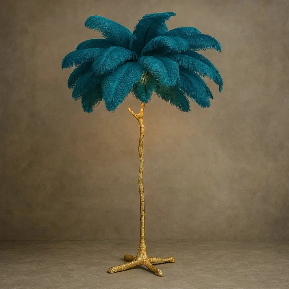 Lampadaire Plume - Plumes d'Autruche Opulentes