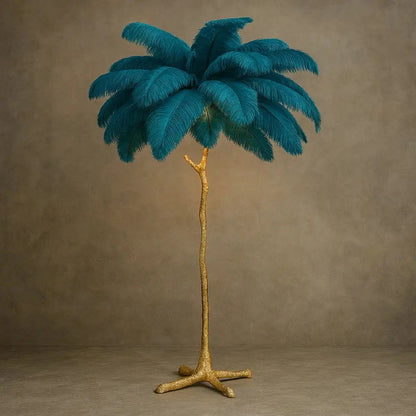 Lampadaire Plume - Plumes d'Autruche Opulentes