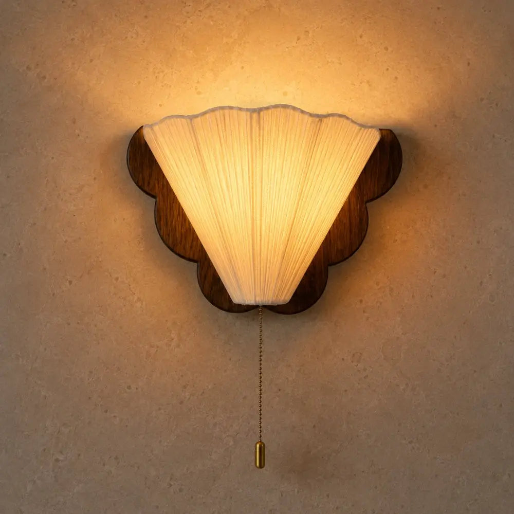 Lampe Applique Murale - Éventail Rétro Bois