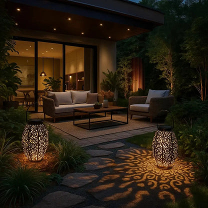 Lampe Extérieure Solaire - Éclat Sculpté