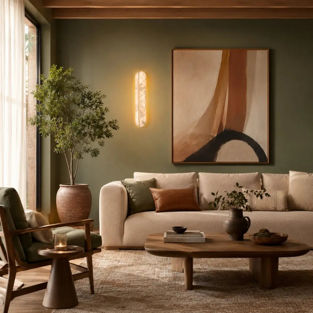 Lampe Mural - Marbre Vertical Élégant