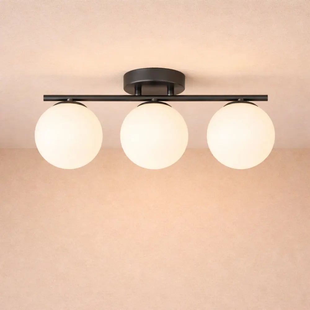 Lampe Plafonnier Led - Duo Laiton Opalin