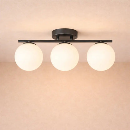 Lampe Plafonnier Led - Duo Laiton Opalin