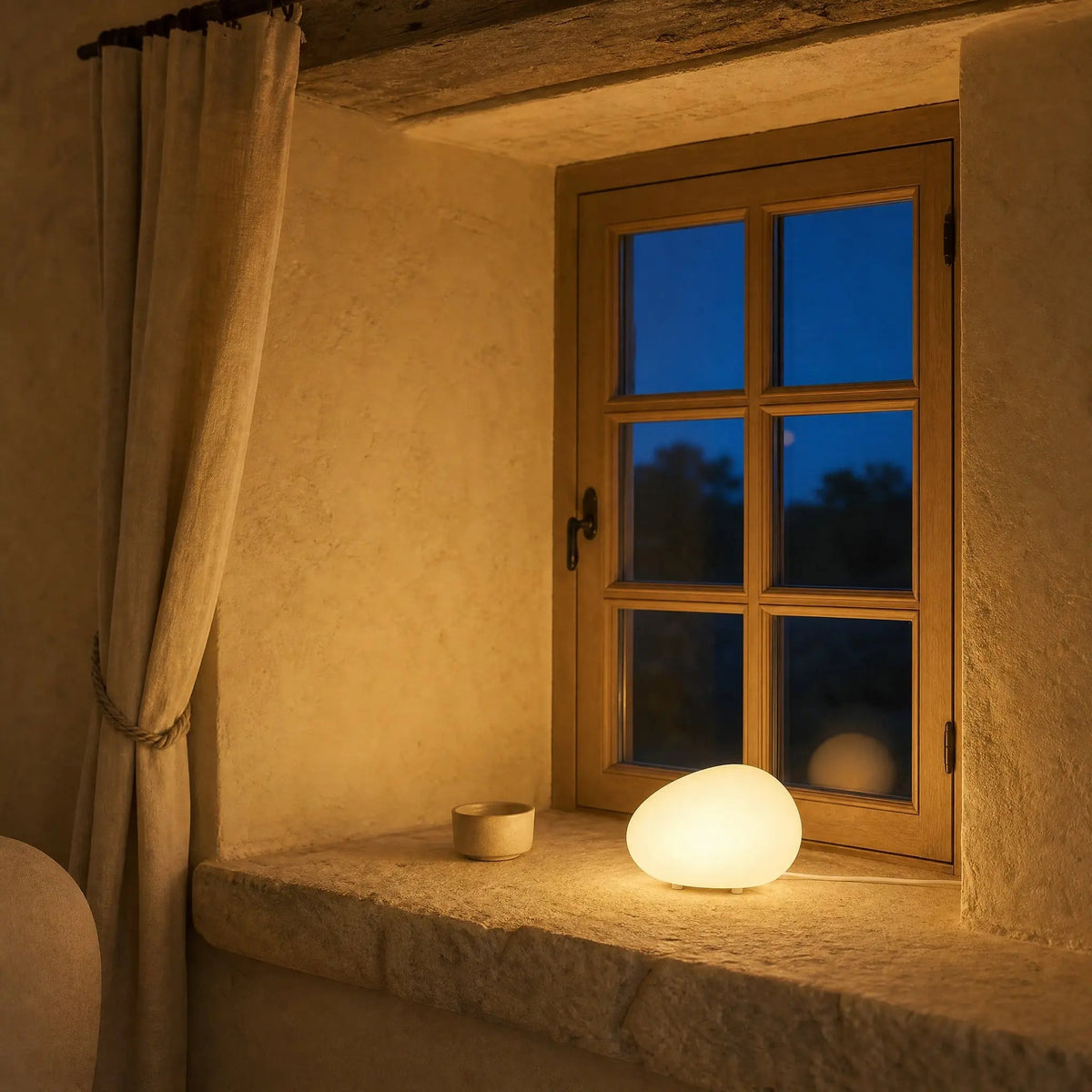 Lampe à Poser - Galet de Lumière Douce