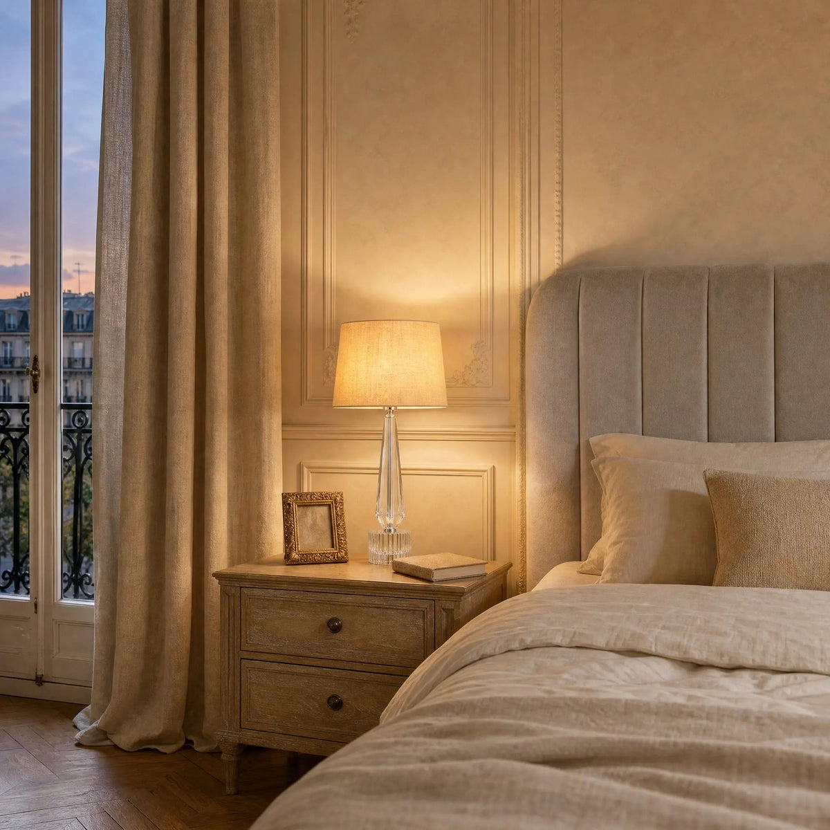 Lampe de Chevet Cristal - Perles De Lumière Sculptées