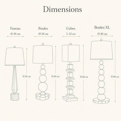 Lampe de Chevet Cristal - Perles De Lumière Sculptées