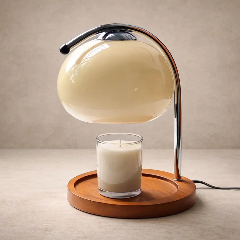 Lampe de Chevet Japandi - Verre et Bois
