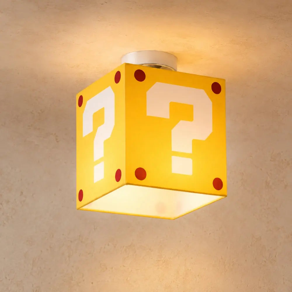 Lampe de Plafond - Cube Ludique Jaune