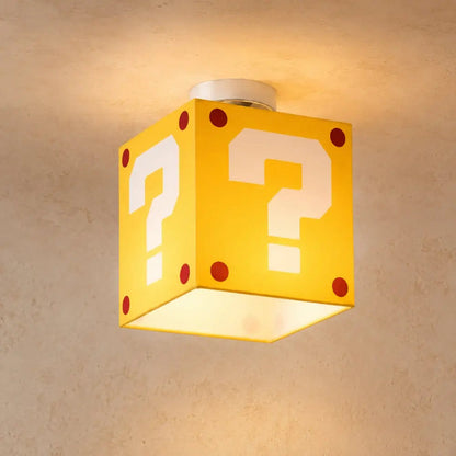 Lampe de Plafond - Cube Ludique Jaune