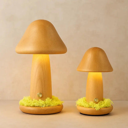 Lampe Champignon Bois - Éclat Organique