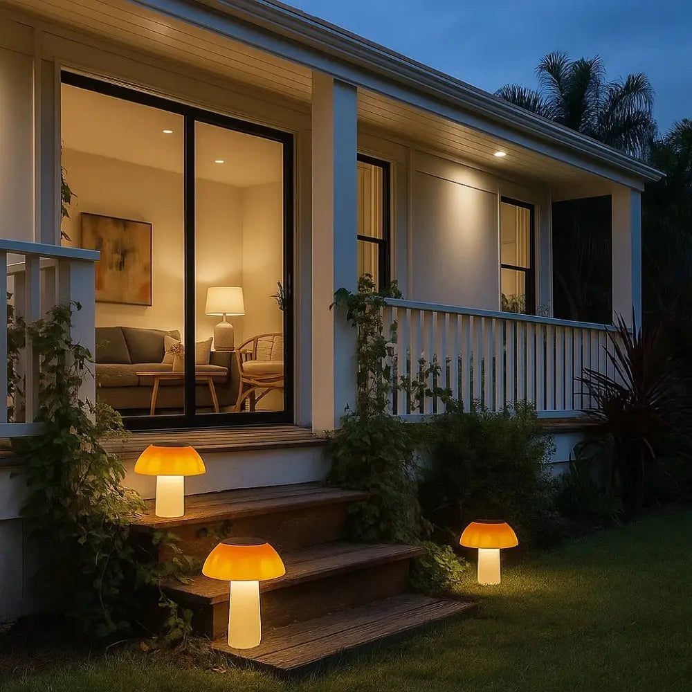 Lampe Jardin Solaire - Champignon Magique Lumineux