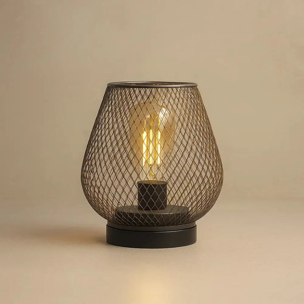 Lampes De Table Sans Fil - Maille Dorée Sculpturale