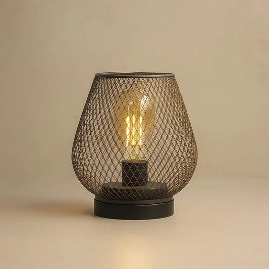 Lampes De Table Sans Fil - Maille Dorée Sculpturale