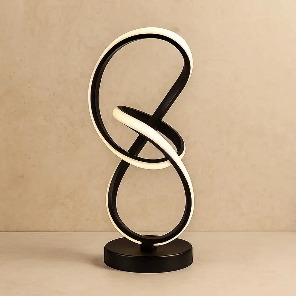 Lampe De Table Led - Boucle Sculpturale Apaisante