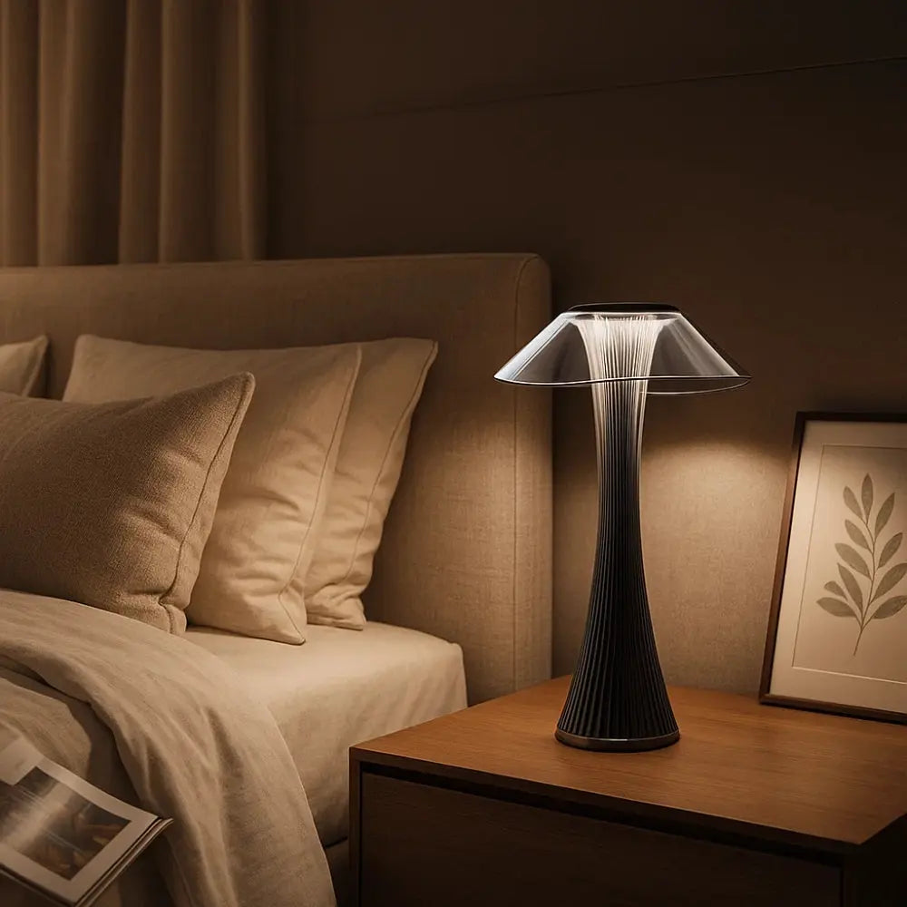 Lampe De Table Led - Cristal Sans Fil Étincelant