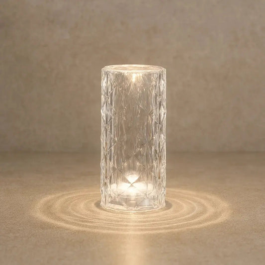 Lampe De Table Led - Cristal Rose Tactile