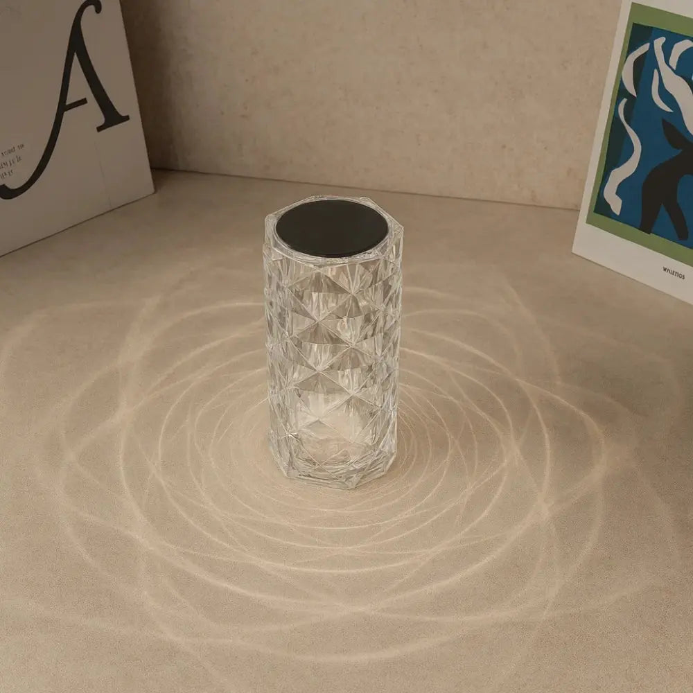 Lampe De Table Led - Cristal Rose Tactile