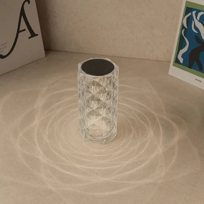 Lampe De Table Led - Cristal Rose Tactile