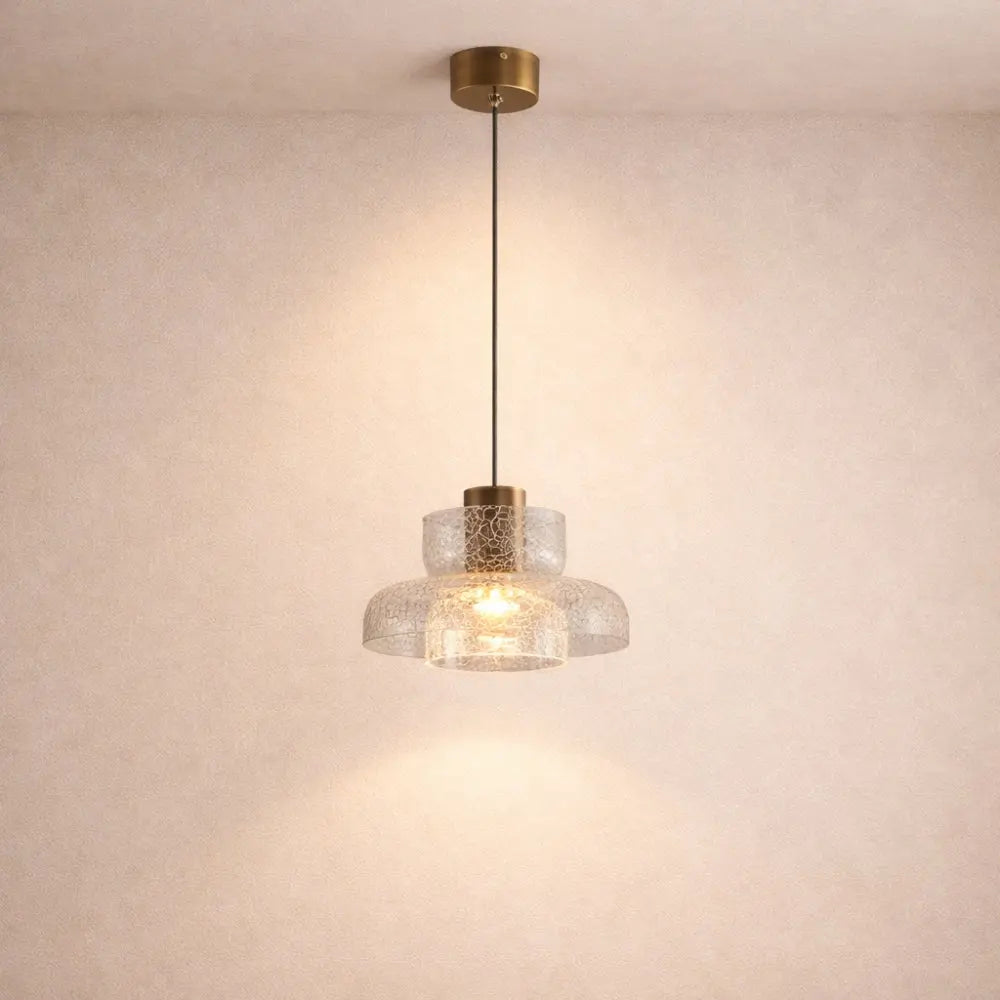 Lampes Suspensions - Verre Fissuré Lueur