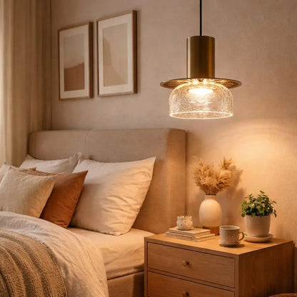 Lampes Suspensions - Verre Fissuré Lueur