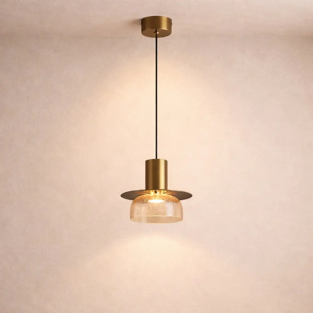 Lampes Suspensions - Verre Fissuré Lueur
