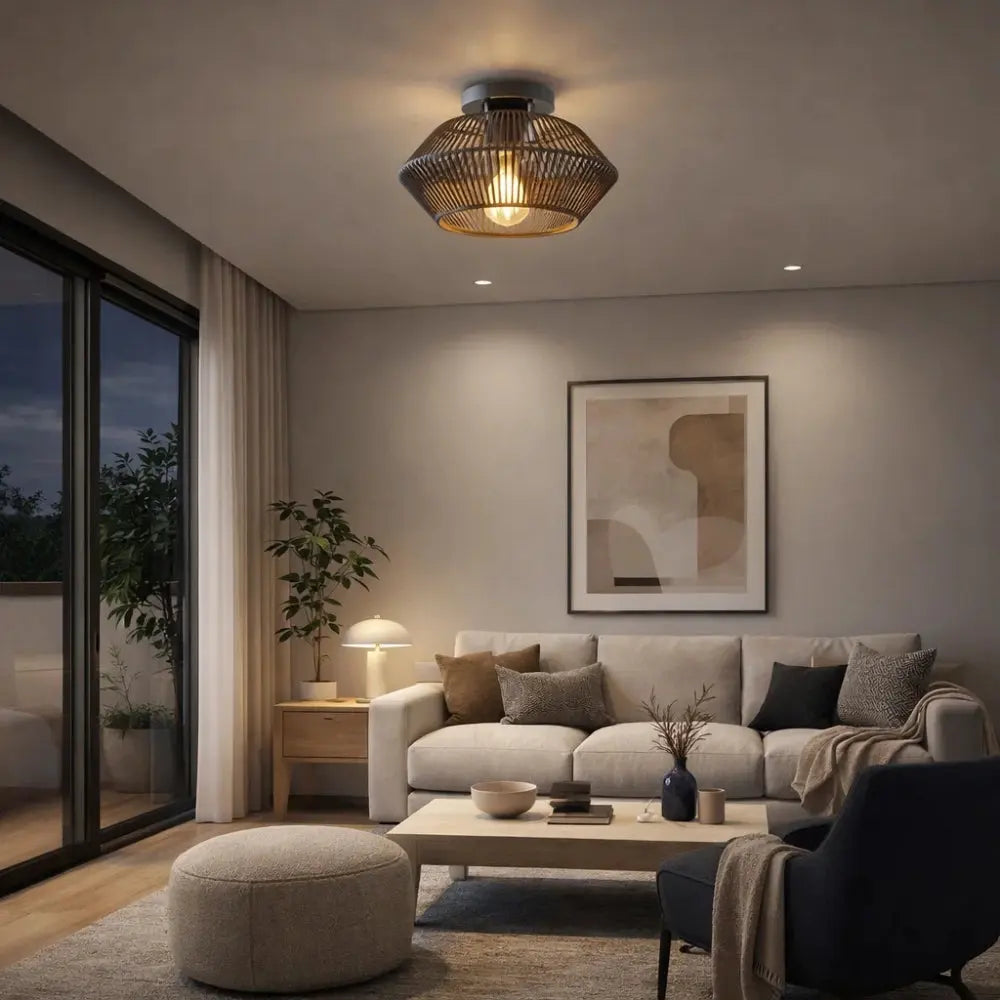 Led Plafonnier - Tissage Bohème Lumineux