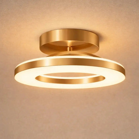 Lumière Plafond - Anneau Doré Flottant