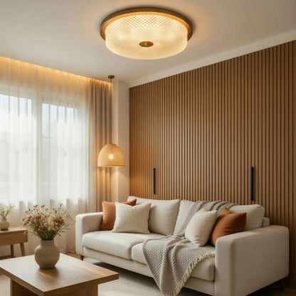 Luminaire Led Plafond - Cristal Noyer Hérité