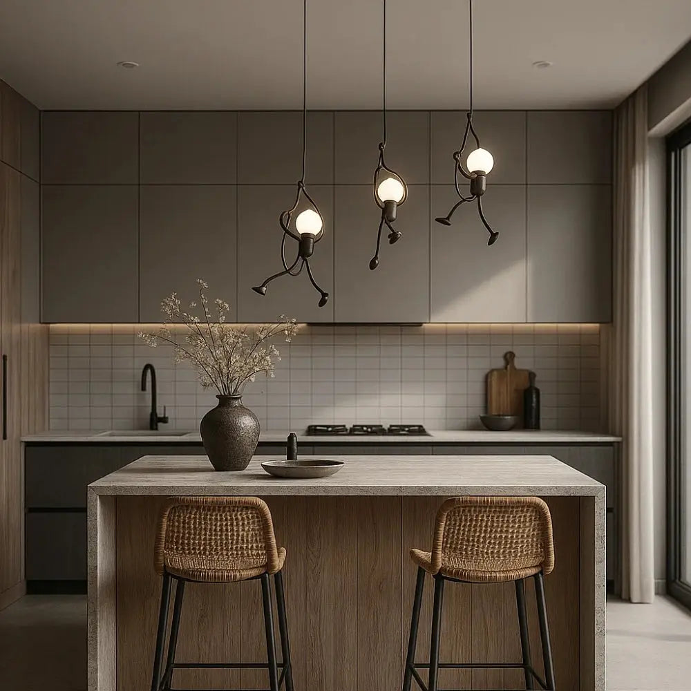 Luminaire Suspension Design - Bonhomme Suspendu