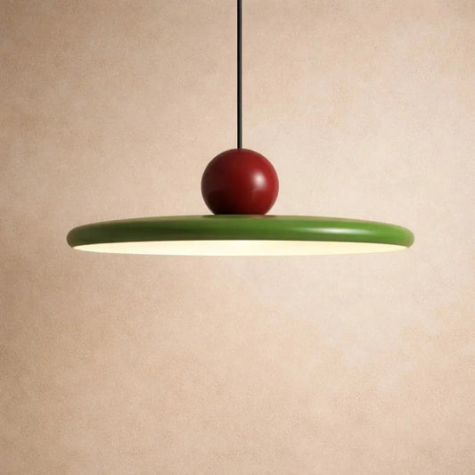 Luminaire Suspension Industriel - Disque Sculptural Laqué