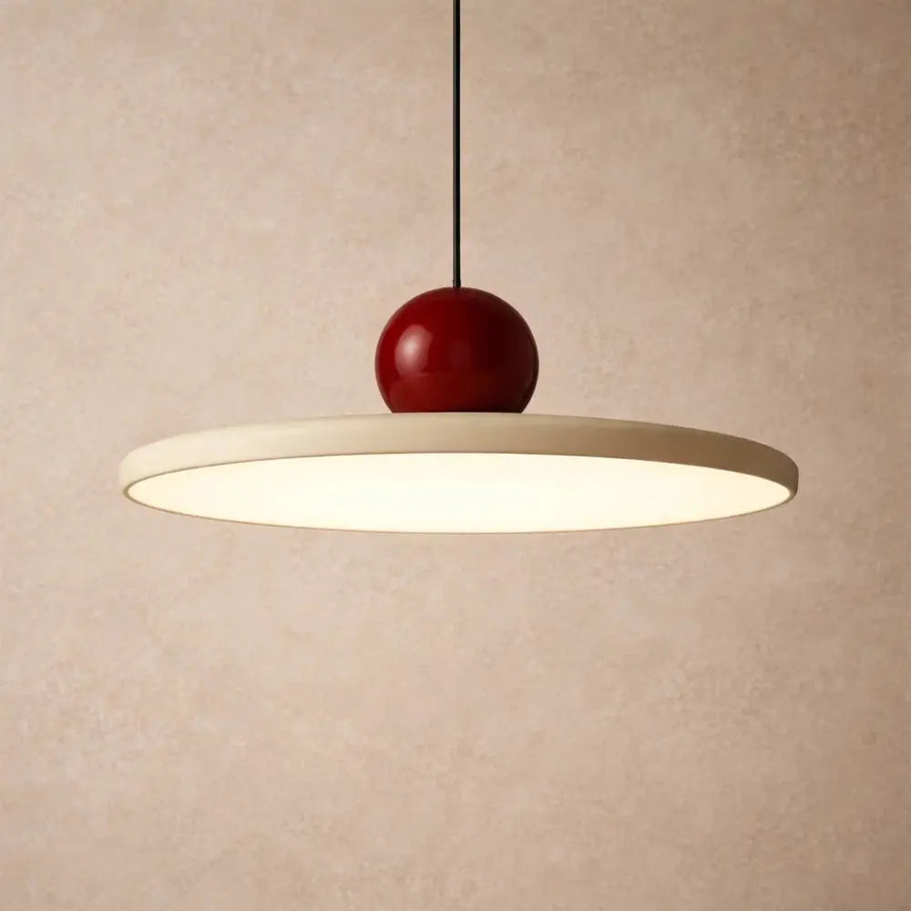 Luminaire Suspension Industriel - Disque Sculptural Laqué