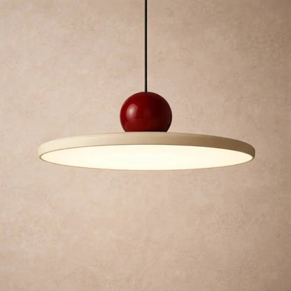 Luminaire Suspension Industriel - Disque Sculptural Laqué