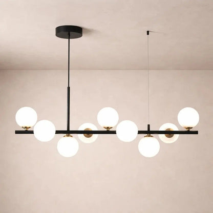 Luminaire Suspension Salle à Manger - Halo Linéaire Élégant