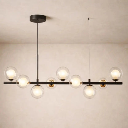 Luminaire Suspension Salle à Manger - Halo Linéaire Élégant