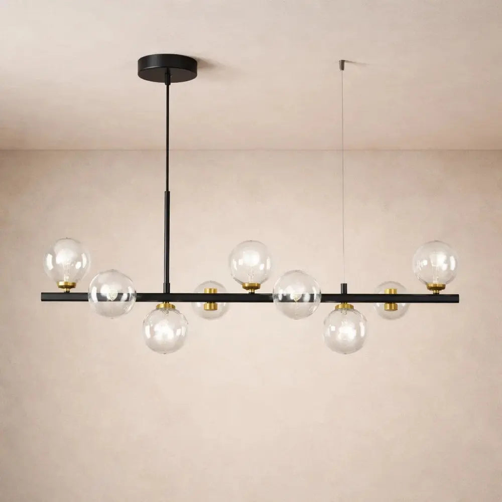 Luminaire Suspension Salle à Manger - Halo Linéaire Élégant