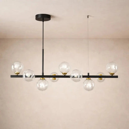 Luminaire Suspension Salle à Manger - Halo Linéaire Élégant