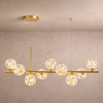 Luminaire Suspension Salle à Manger - Halo Linéaire Élégant