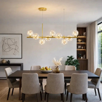 Luminaire Suspension Salle à Manger - Halo Linéaire Élégant